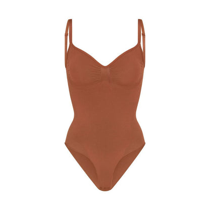 body gainant shapewear culotte terracotta femme maintien naturel sculpte la taille et le ventre effet galbant des fessiers maison kali