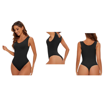 body gainant string marcel noir shapewear femme sculpte le ventre et la taille effet seconde peau maison kali