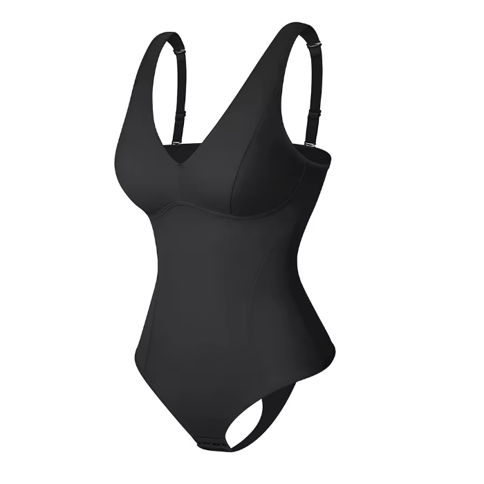 body gainant string noir shapewear femme maintien de la poitrine et taille affinee maison kali