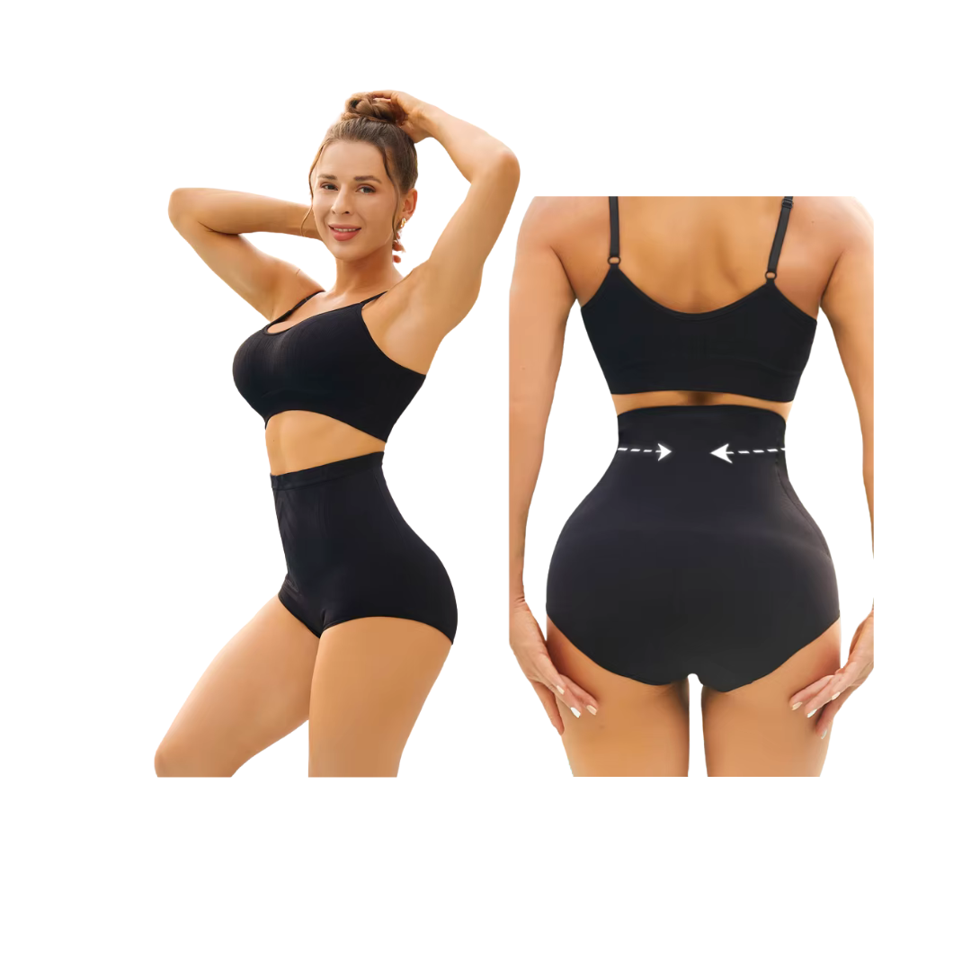 culotte gainante mi haute noire shapewear femme sculpte naturellement la taille et le ventre galbe discret des fessiers maison kali