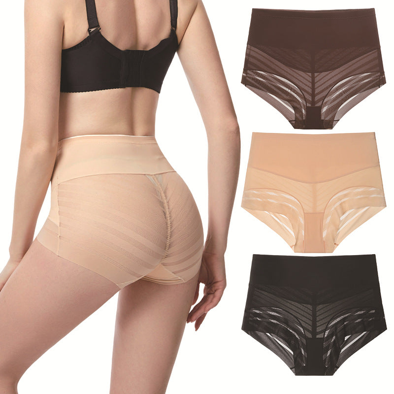 culotte gainante mi haute shapewear ajouree beige marron et noire pour femme sculpte la taille maintien du ventre et galbe naturel des fessiers avec dentelle elegante maison kali