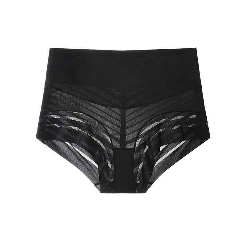 culotte gainante mi haute shapewear ajouree noire femme sculpte la taille maintien du ventre et galbe naturel des fessiers dentelle elegante maison kali