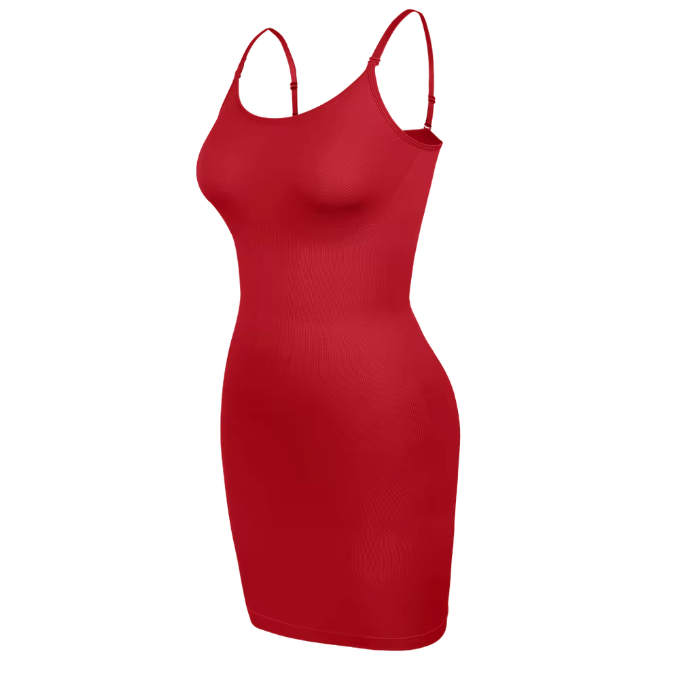 robe gainante rouge shapewear sculptante effet seconde peau maison kali
